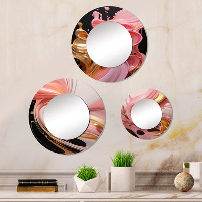 Ensemble de 3 miroirs en aluminium Elander