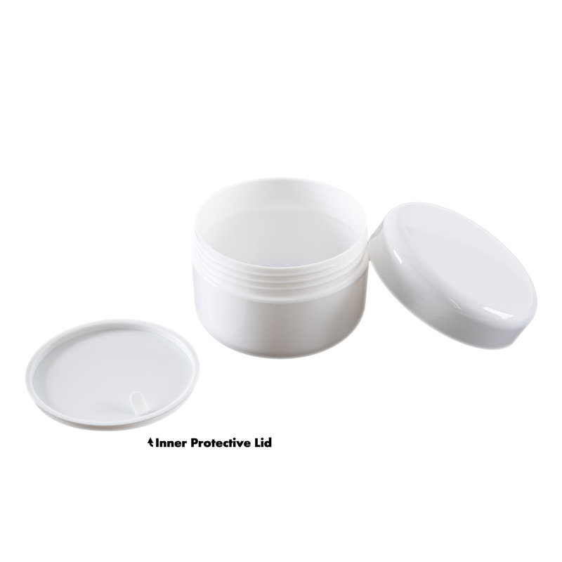 24-Pack of Small Containers with Lids - 2-Ounce or 4- Ounce Plastic Travel Bottles and Mini Jars for Organization with Inner and Outer Lid by Stalwart 