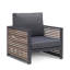 Pawni Teak Patio Arm Chair with Custom Cover