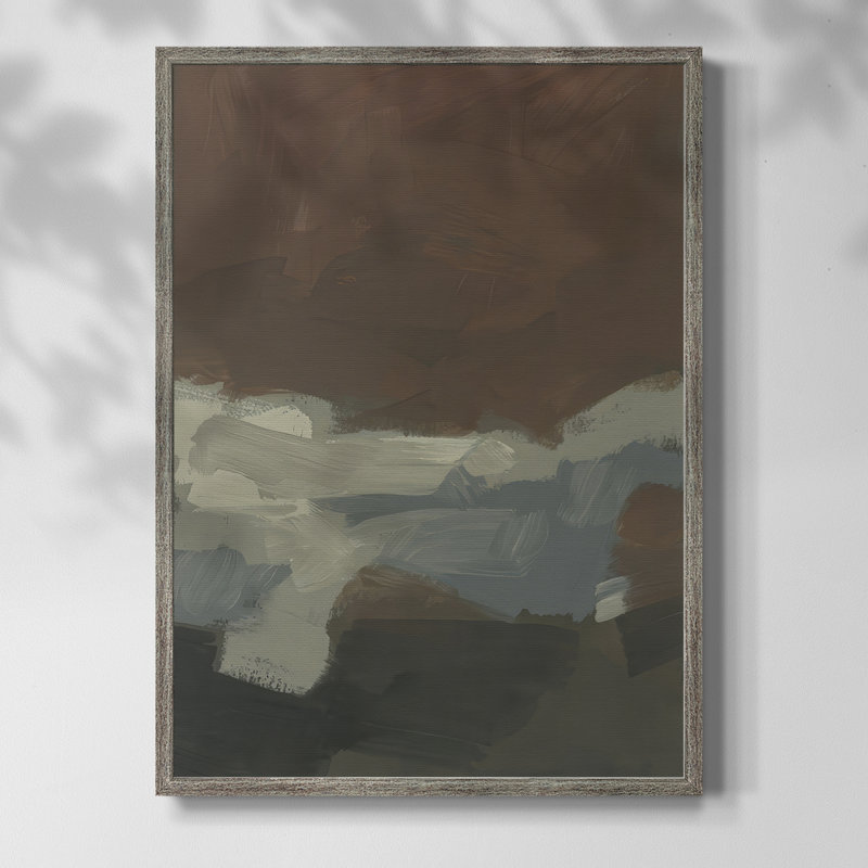 Mudstone Swath II Framed Print - Solid Wood, 11" H x 9" W