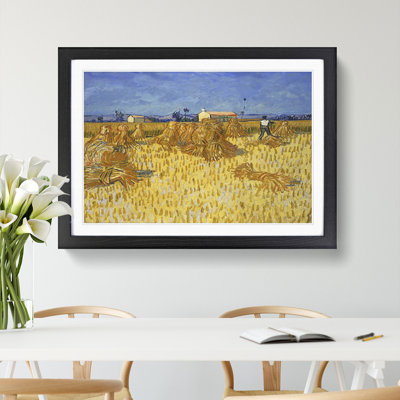 Corn Harvest in Province by Vincent Van Gogh - Picture Frame Painting