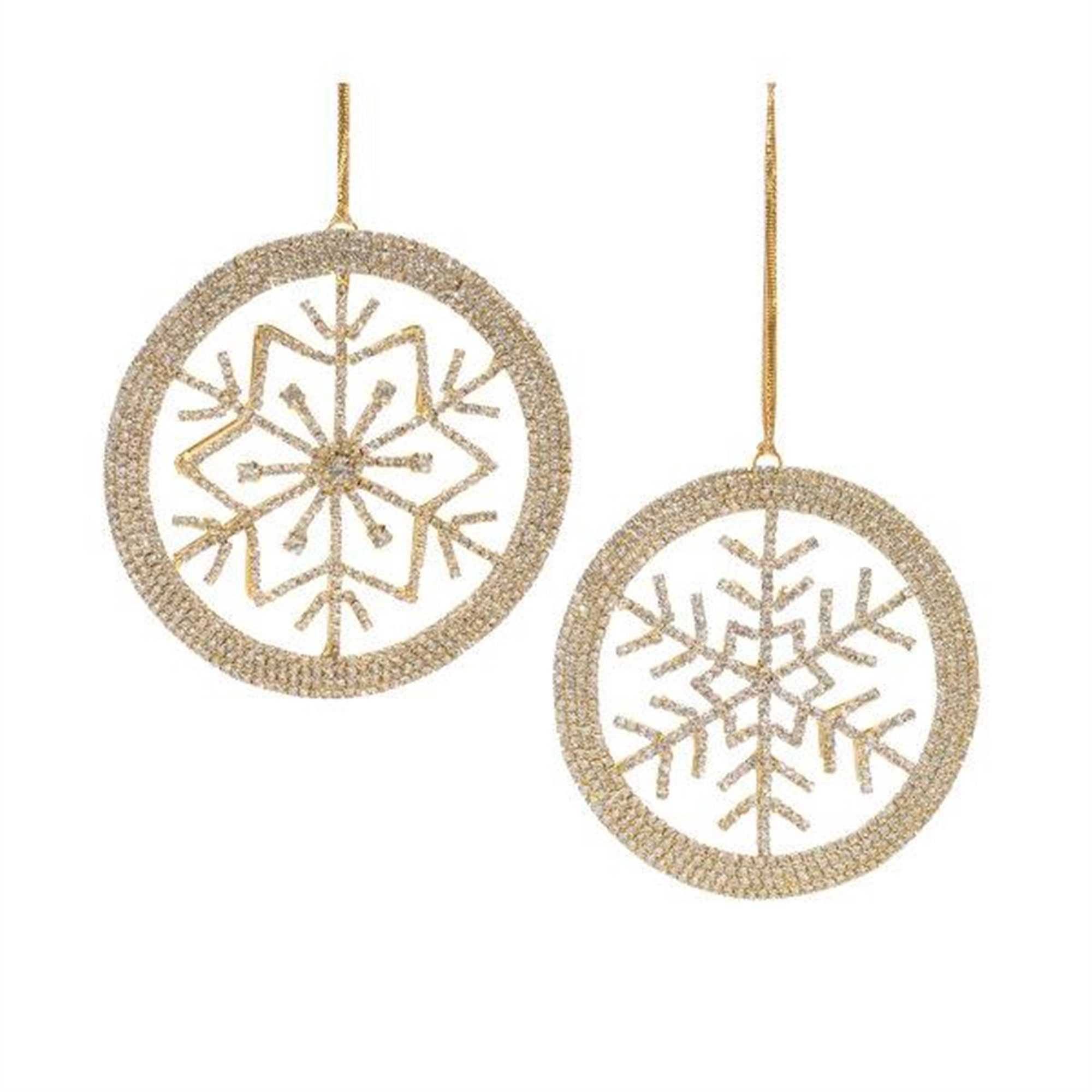 Jeweled Metal Hanging Snowflake Ornament (Set of 12) main image 0