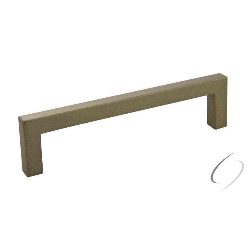 Modern Square 6 3/10" Centre to Centre Bar Pull, Rose Gold, 3 3/4"