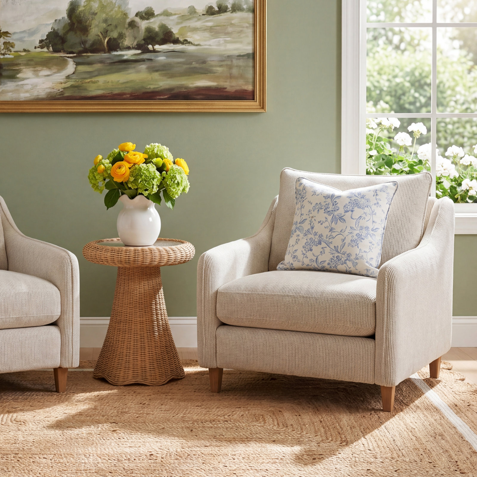 Upholstered Chair And A Half