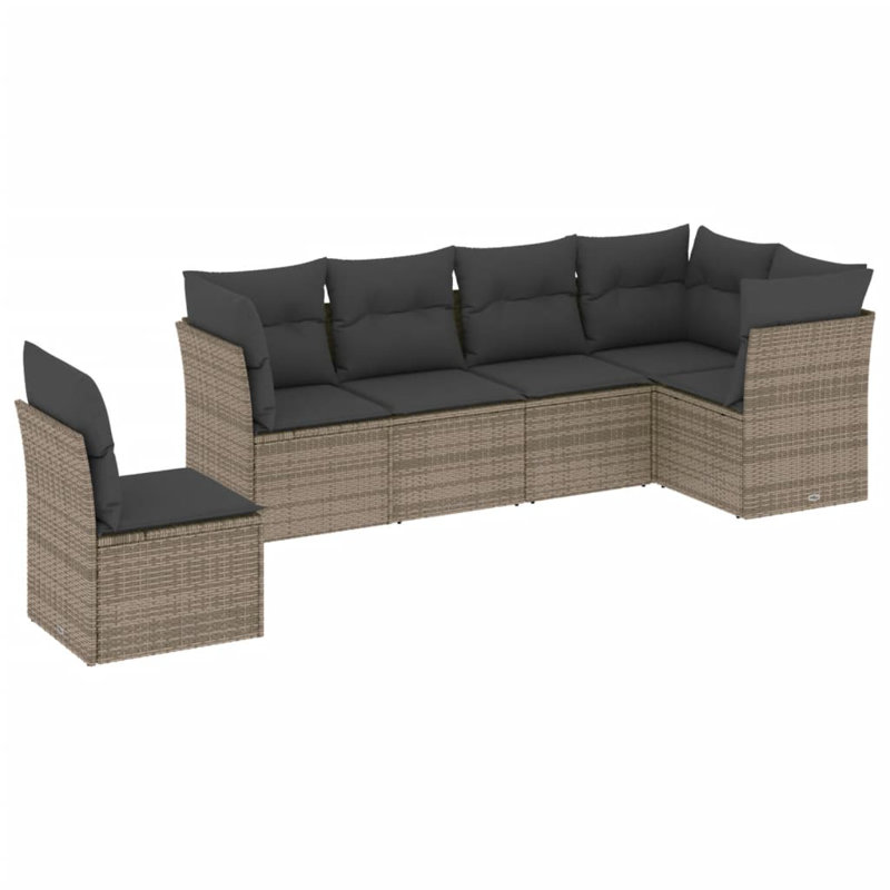 Vidaxl Garden Sofa Set Grey, Dark Grey
