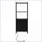 Modern Nightstand with Charging Station, Night Light &amp; Storage - Black-2119126447