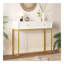 Console pour table d'entrée, console moderne élégante avec rangement, console étroite avec deux tiroirs à rayures pour le salon, entrée, blanc
