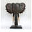 Wooden Brown Elephant Mask Bust Statue On Stand Sculpture Figurine Home Decor Hand Carved Handmade Accent Handcrafted Decoration Wood-368335781
