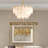 Cloude Modern 8-Light 3-Tier Unique Statement Cloud Glass Chandelier with Adjustable Hanging Rod Includes 8 G9 Bulbs Works with Dimmer Switch Hardwired Metal and Glass for Living Dining Bedroom-980296603