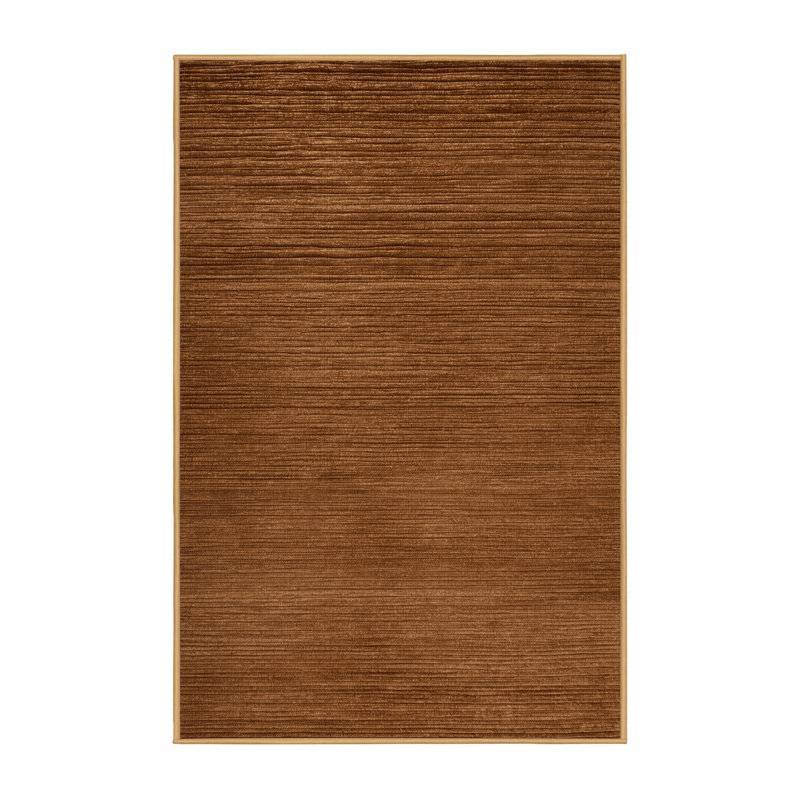 Machine Washable Solid Brown Area Rug, Rectangle 2' x 3'