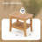 20'' Non-slip Shower Bench w/ Storage Shelf Curved Top & Adjustable Foot Pads