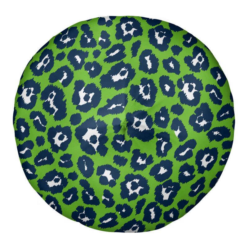 Housse et insert de coussin carré touffeté, Vert / noir / blanc, H 26 po x l 26 po x P 4 po, Circulaire