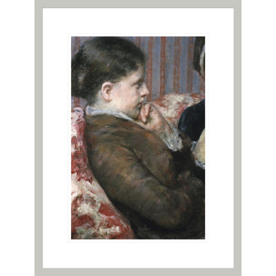 Detail Showing Profile of Woman from A Cup of Tea by Mary Cassatt -Framed Giclee Print