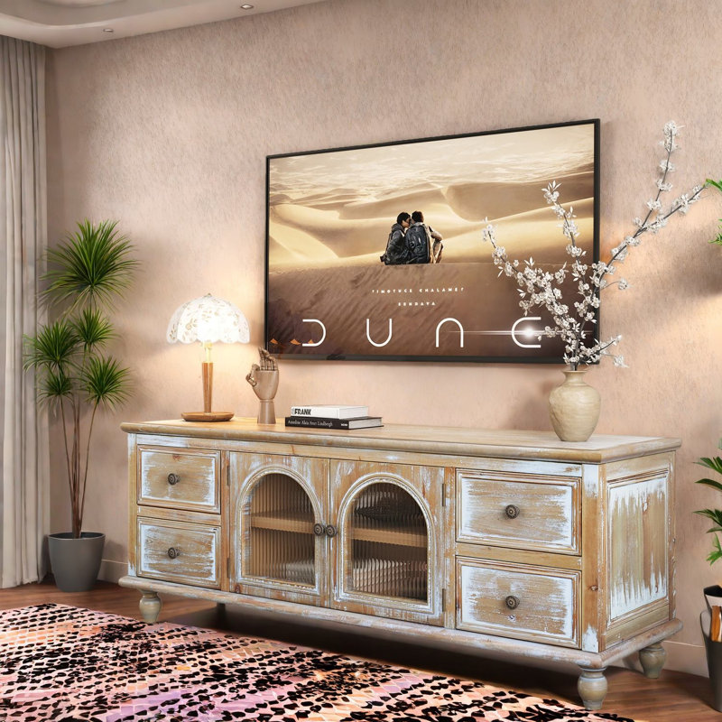 Spacieux supports télé et centres de divertissement, console de maison en bois MDF