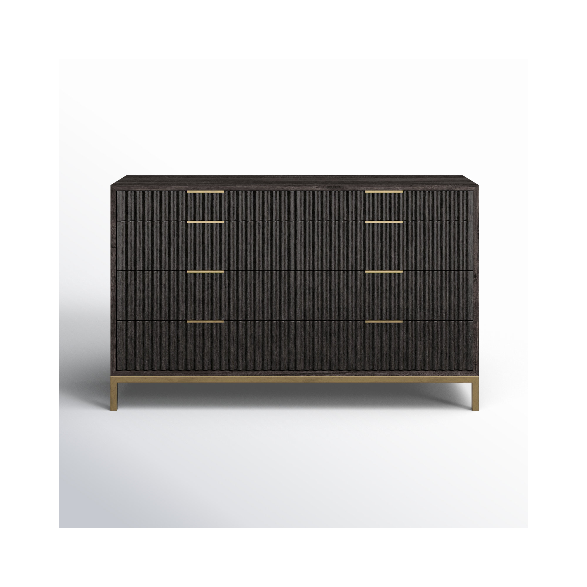 Elyza 8 - Drawer Double Dresser, Black
