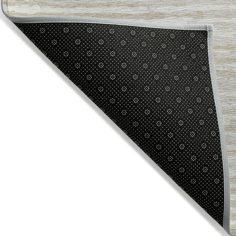 Tapis extérieur lavable rayé ivoire et beige 9 pi x 12 pi