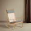 Chaise berçante simple en rotin simple en bois massif-111035534-111035532