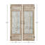 Ensemble de 2 décorations murales en métal brun à motif de persiennes, l 15 po x H 52 po