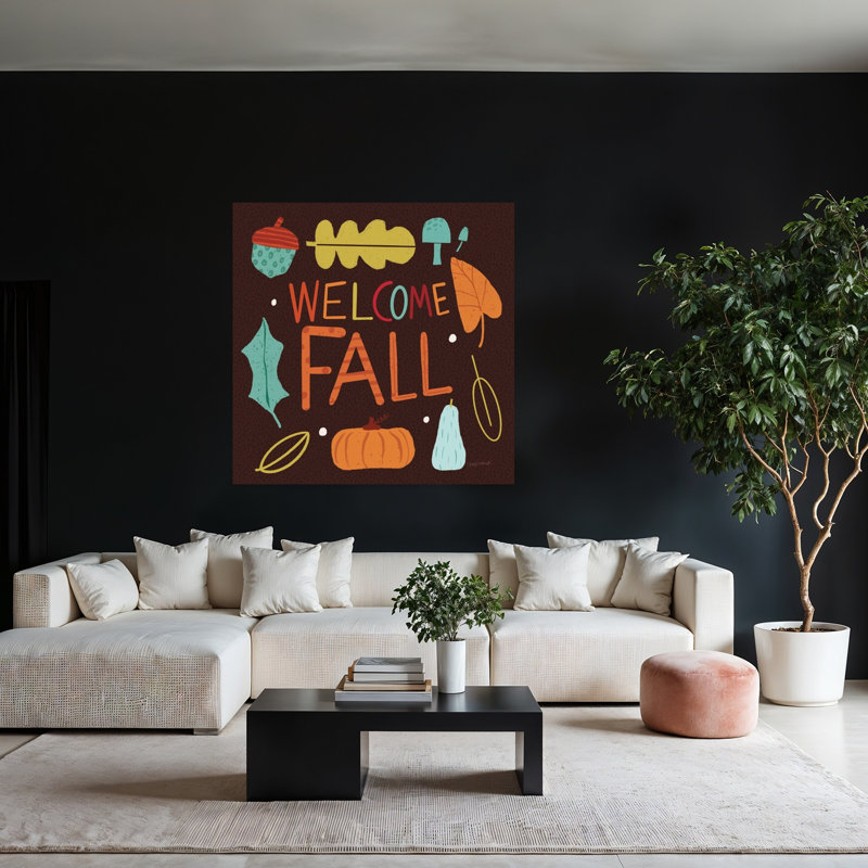 Fall Fun V, art abstrait contemporain d'automne, H 48 po x l 48 po