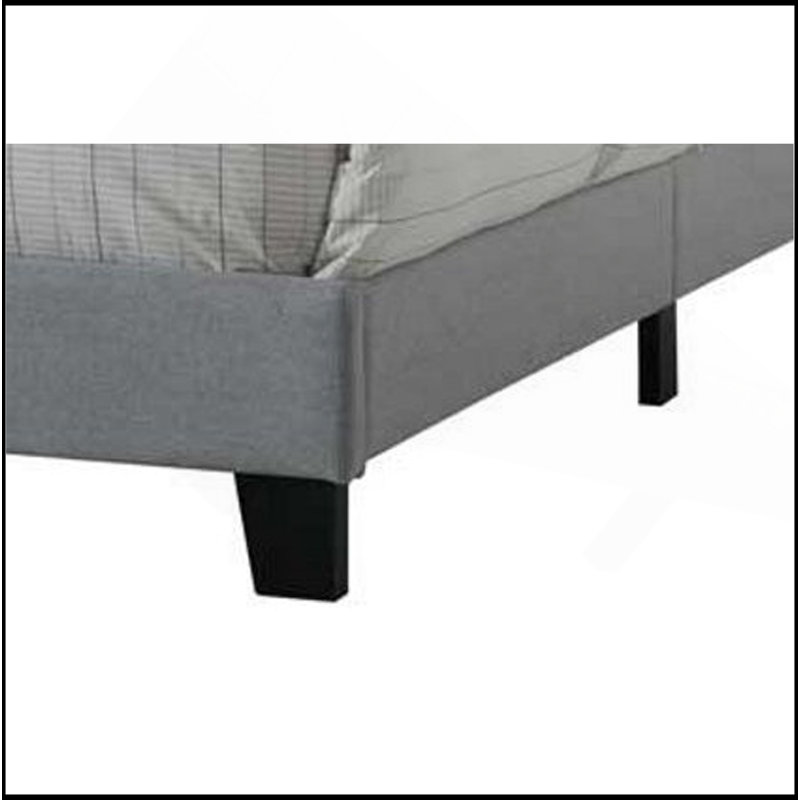 Gray Fabric Queen Bed