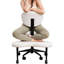 Ergonomic Cross Legged Office Chair with Wheels - Adjustable Height for Meditation, ADHD Desk & Yoga - Wide Criss Cross Design with Lumbar Support, Kneeling Chair-2018257509