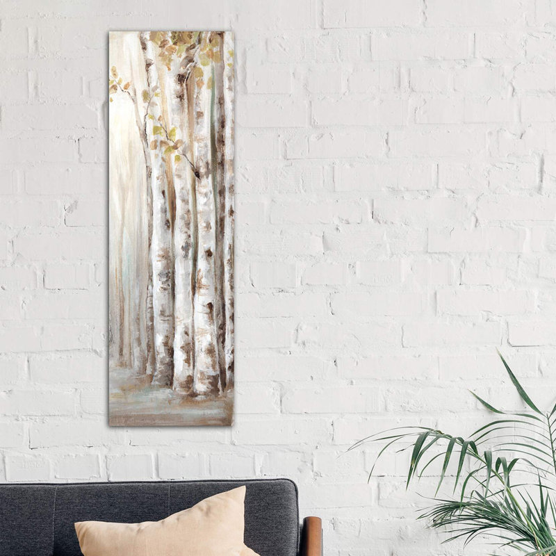 Sunset Birch Forest II by Eva Watts - Wrapped Canvas Panoramic Painting, 121.92 cm H x 40.64 cm W x 1.91 cm D