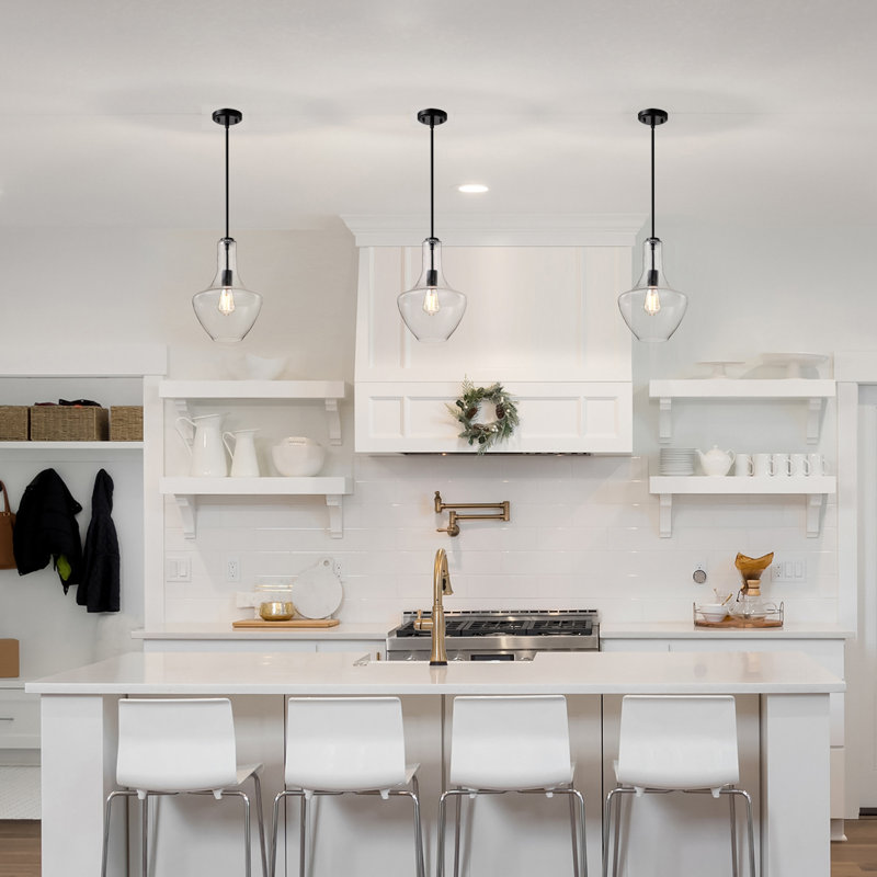 Luminaire suspendu à 1 lumière Raith, Noir mat