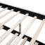 Lit plateforme double rembourré pleine grandeur avec pieds en bois et lit gigogne simple (blanc)-132448949-132448951