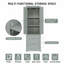 Grande armoire de rangement avec trois tiroirs pour salle de bain / bureau, gris-160109863