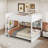Bunk Bed With Storage Shelves And Usb Charging On Side-1006693272