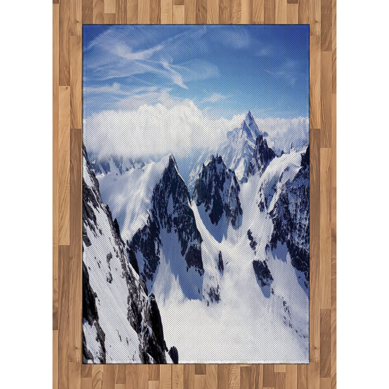 Tapis décoratif en laine à haute densité pour l'hiver, Rectangle— 4 pi x 5 pi 8 po