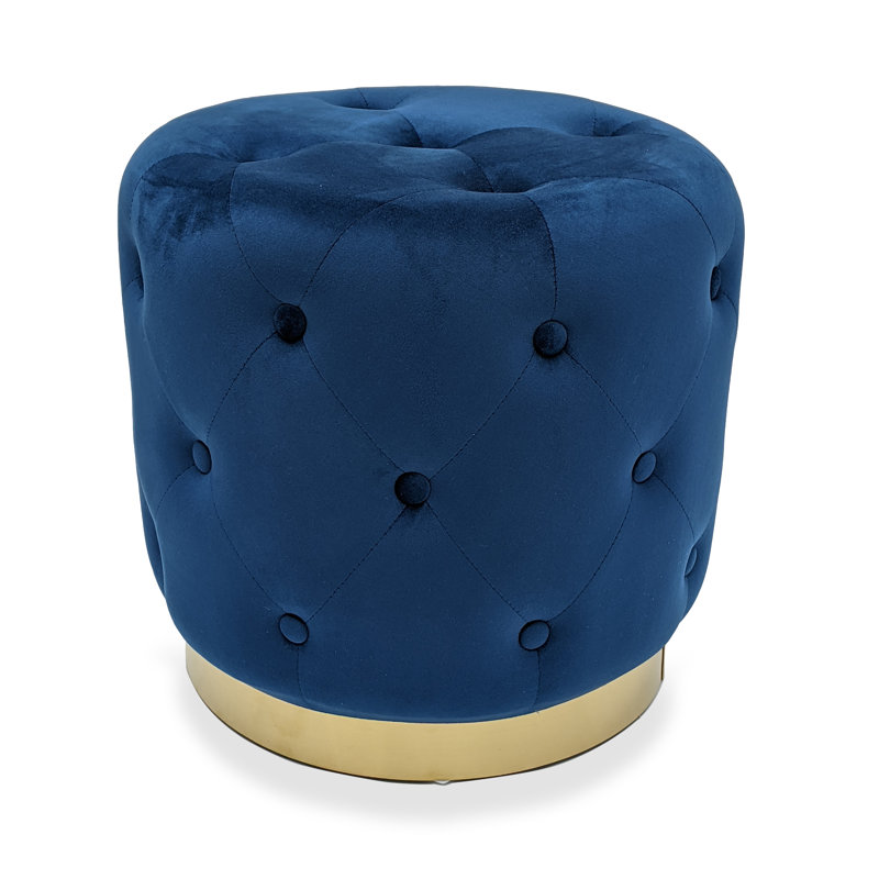 Tabouret mauve en velours rose, Bleu
