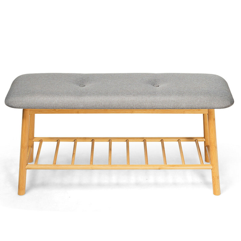 55% Cotton, And 45% Polyester Upholstered Bench