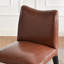Chaise de salle à manger rembourrée en cuir véritable 21 po de large moderne sans assemblage (ensemble de 2)-1028778384-1039520449