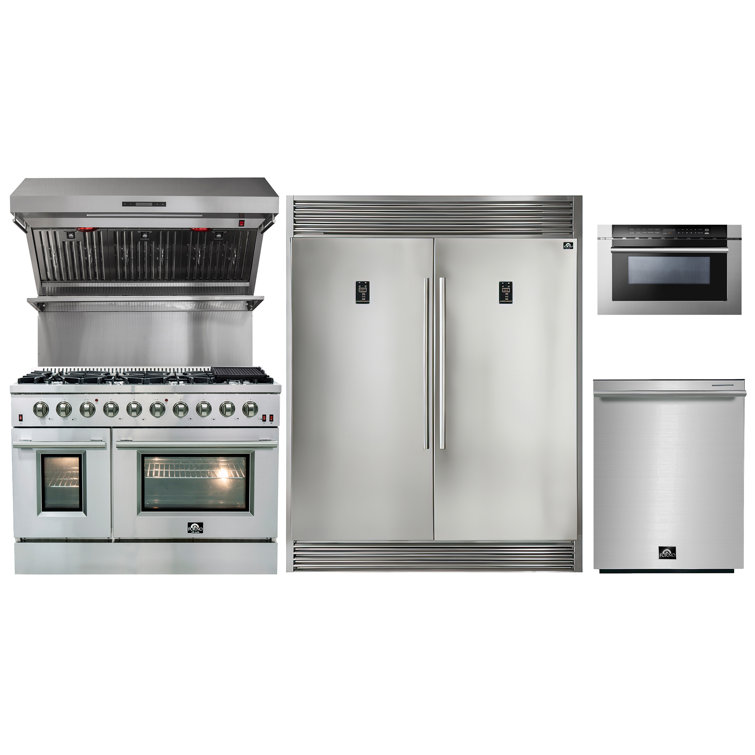 https://assets.wfcdn.com/im/75594595/resize-h755-w755%5Ecompr-r85/2506/250608544/Forno+5+Piece+Kitchen+Appliance+Package+with+Side+By+Side+Refrigerator+%2C+48%27%27+Gas+Freestanding+Range+%2C+Built-In+Dishwasher+%2C+Microwave+Drawer+%2C+and+Wall+Mount+Range+Hood.jpg
