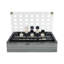 Iron, MDF, and Resin Classic Strategy Board Game with Modern Acrylic and Wood Design-113529297