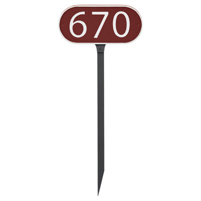 Enseigne d’adresse pour pelouse sur 1 ligne