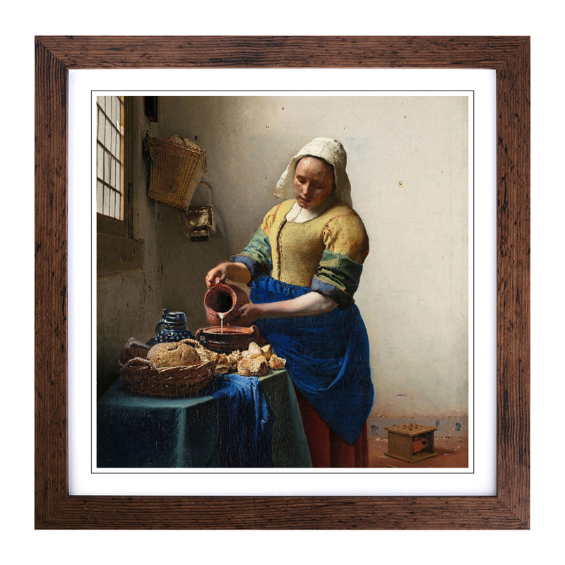 Johannes Vermeer - Single Picture Frame Painting, Walnut