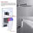 Luxurious Rainfall Shower System Metal Modern Finish Home Spa Experience