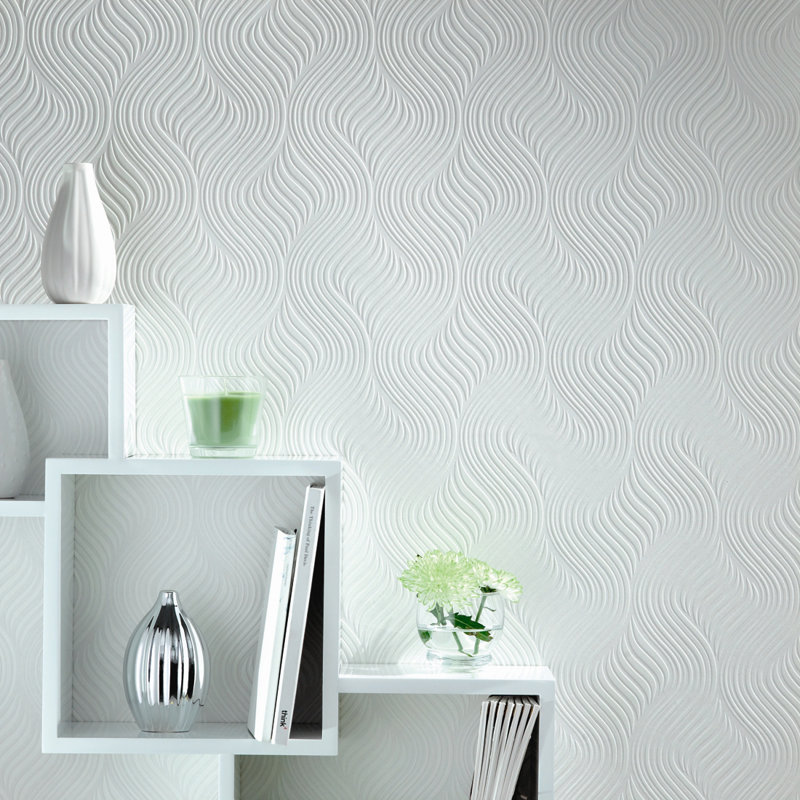 Paintable Abstract Vinyl Wallpaper Roll