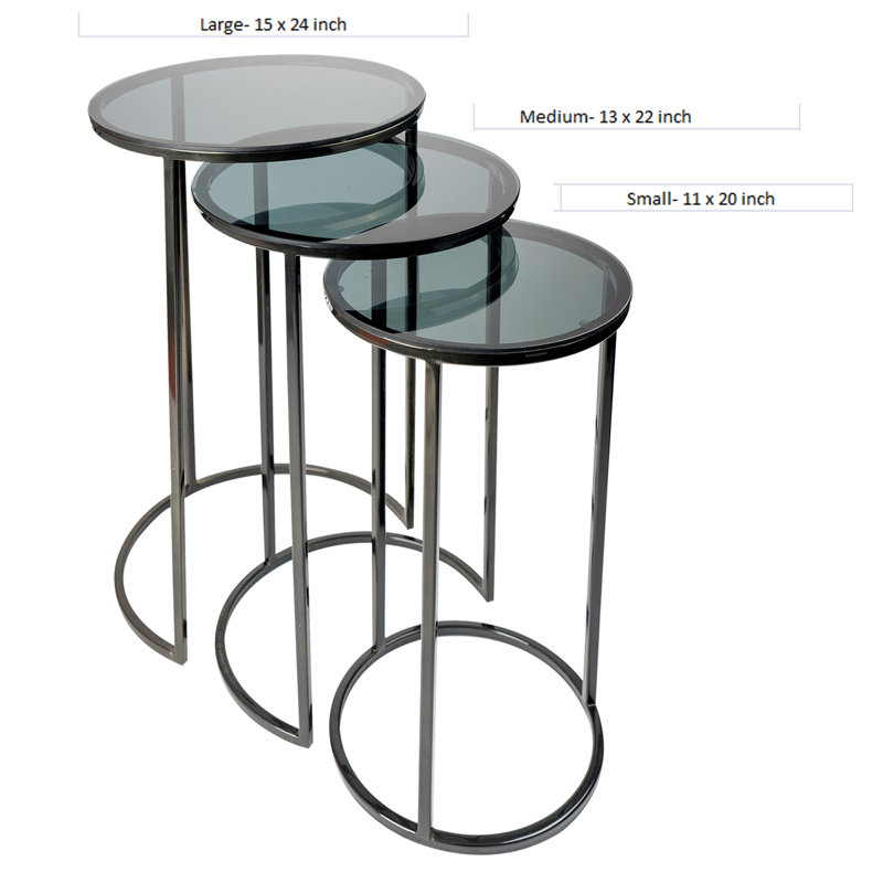 Subra Glass Top Nesting Tables
