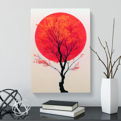 Peach Blossom Tree Modern Vol.2 - Wrapped Canvas