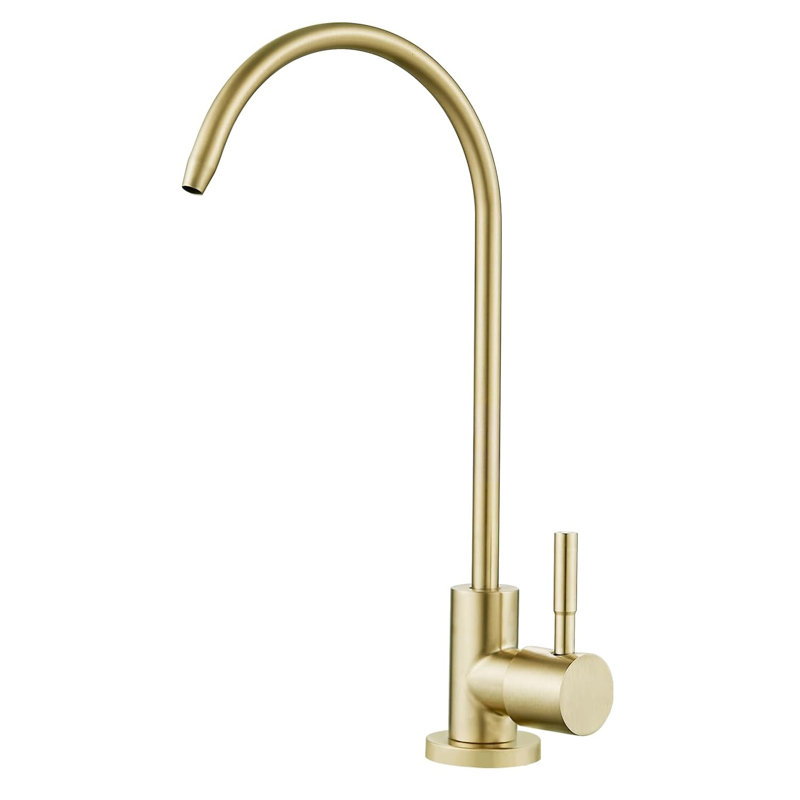 Lead-Free Kitchen Water Filter Faucet, Brushed Gold