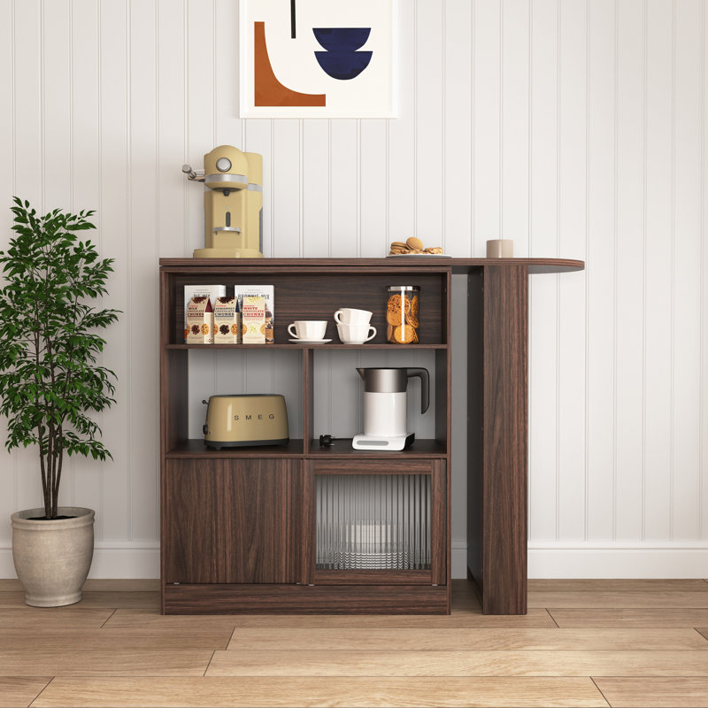 Modern Bar Cabinet with Rotating top