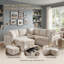 Canapé-lit modulaire en L 84,7 po Chenille-1061527199