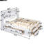 White King Size Storage Bed With 8 Headboard And Platform 8 Drawers