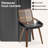 Adjoa 18.5 " H Tufted Faux Leather Upholstered Bamboo and Poplar Solid Wood Armchair-1882665832