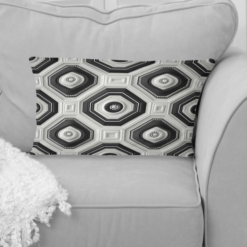 Coussin lombaire blanc Modern Octagon I - Modern