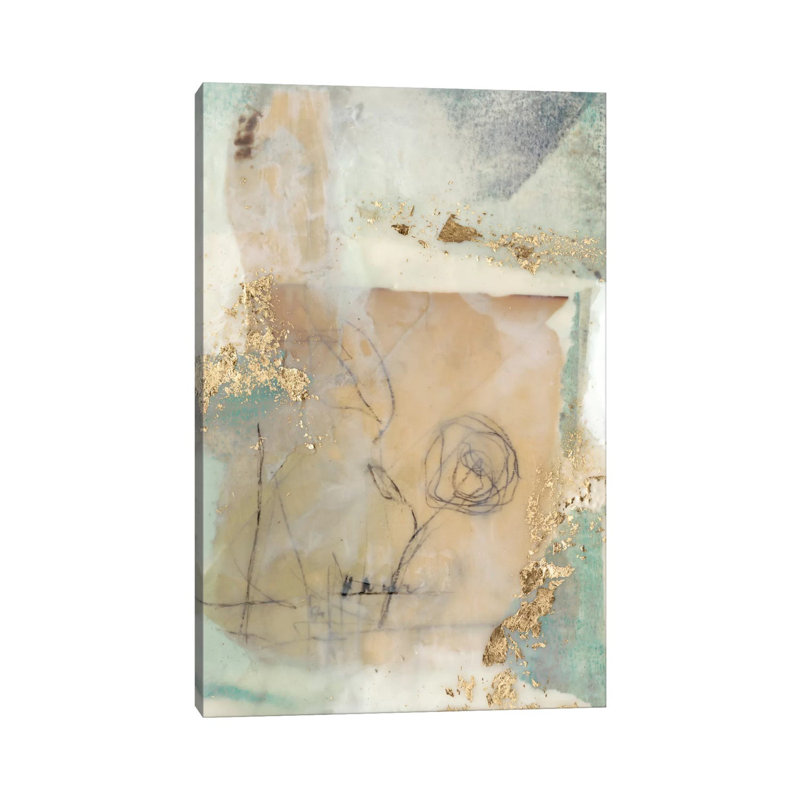 Posy Collage II by Jennifer Goldberger - Wrapped Canvas Painting, 20.32 cm H x 30.48 cm W