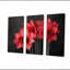 Monochromes de gouttes de pluie noires et rouges - ensemble d'art mural jonquilles-811825108-811824938